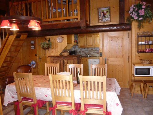 Location Les Saisies : SEJOUR COIN CUISINE