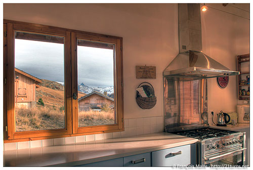 Location Alpe d'Huez : La cuisine du chalet Séquoia alpe d'huez