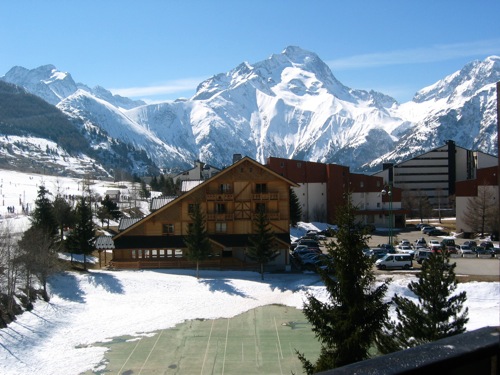 Location Les 2 Alpes : Vue du balcon : La Muzelle