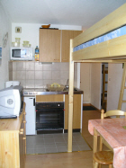 Location Les Ménuires : séjour-cuisine