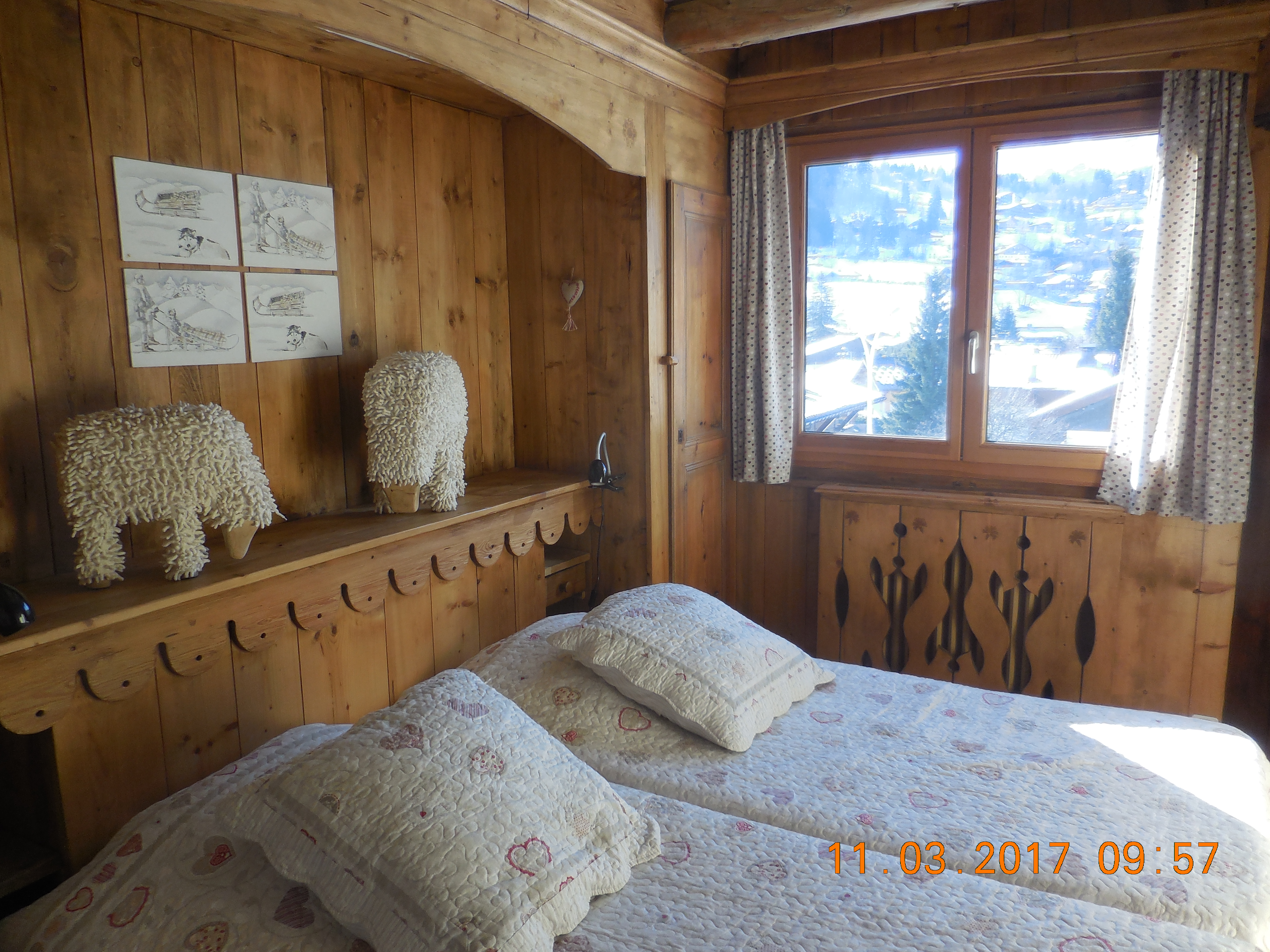 Location Megève : chambre à 2 lits
