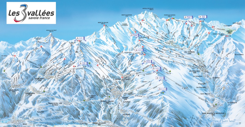 Location Orelle : plan des pistes