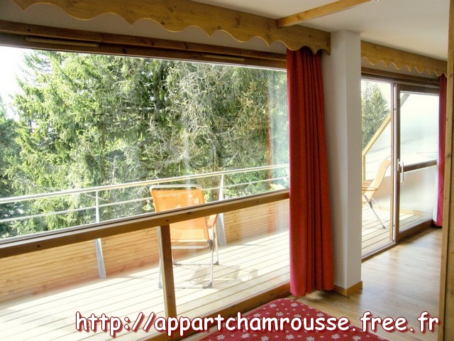 Location Chamrousse : Vue sur le balcon depuis la chambre