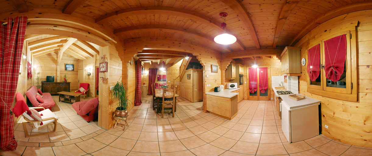 Location Morzine : Photos en 180°c de la pièce principale